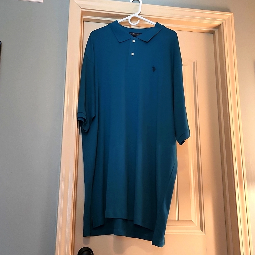 Men's 3XL Tall U.S.Polo Shirt. Turquoise in Color. New With Tags